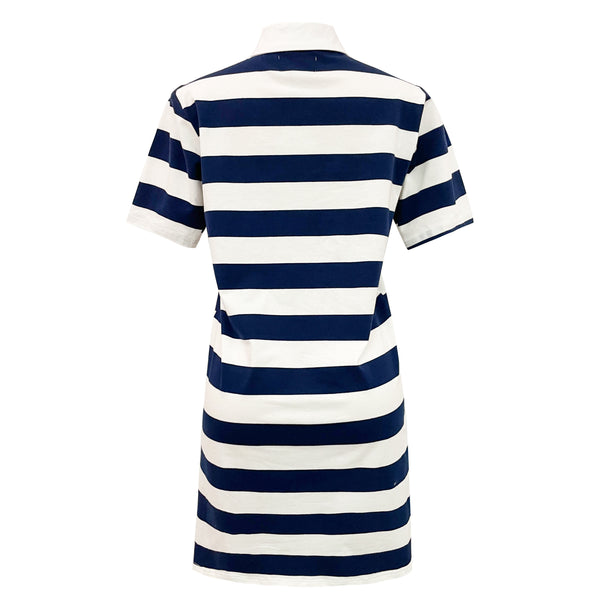 Liberte Polo SS Kjole Stribet Navy Hvid