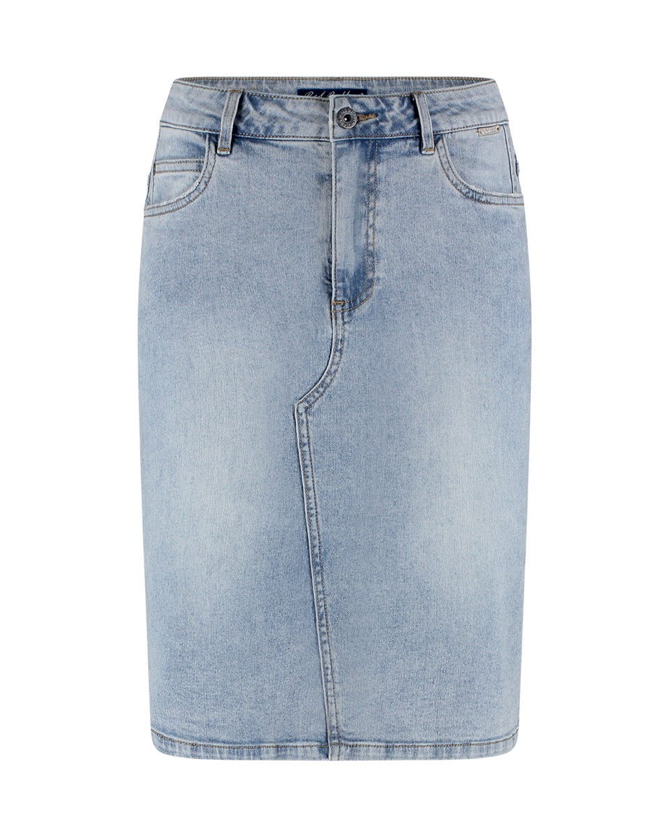 Red Button Sidney Nederdel Curved Frontseam Bleach