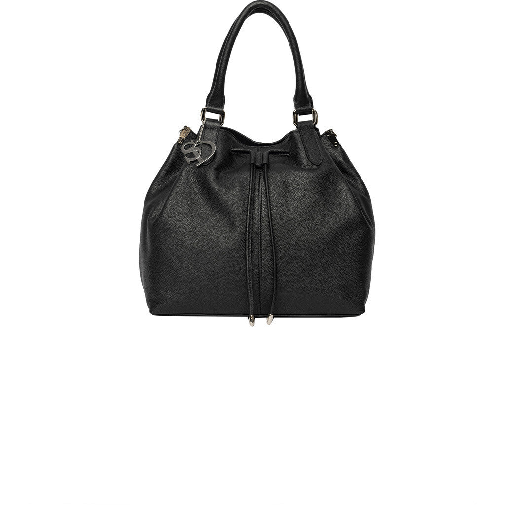 STYLISM 63 Læder Bucket Taske Sort