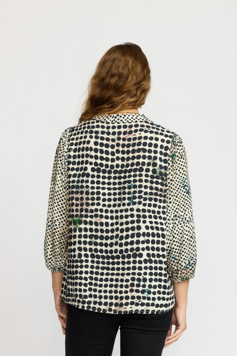 2 Biz Sabira Bluse Prikker Sort