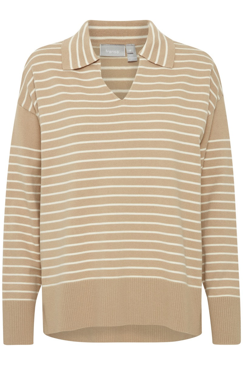 Fransa Carmen Pullover 1 Sølv Brun