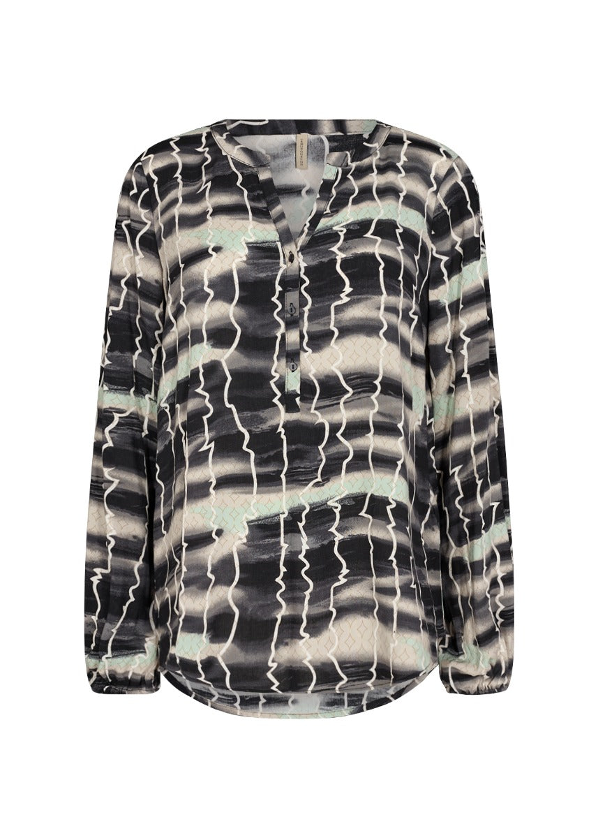 Soyaconcept Camma 1 Bluse Grøn Mønstret