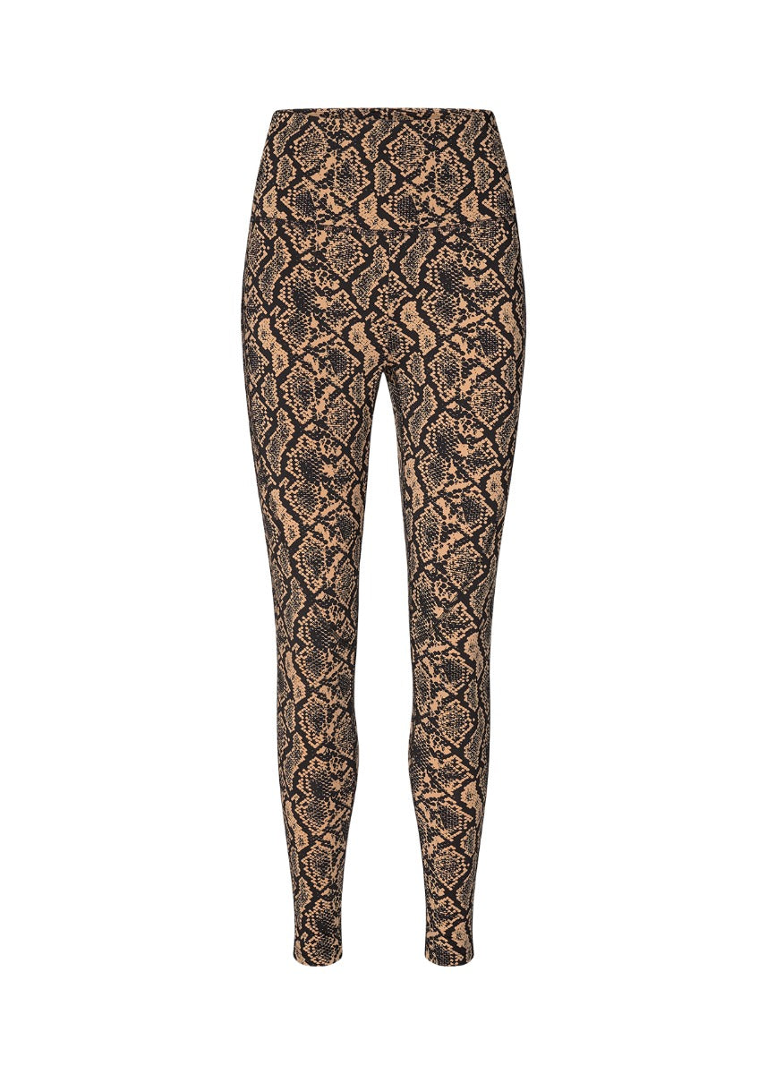 Soyaconcept Pablo5 Leggings Camel Brun Mønster