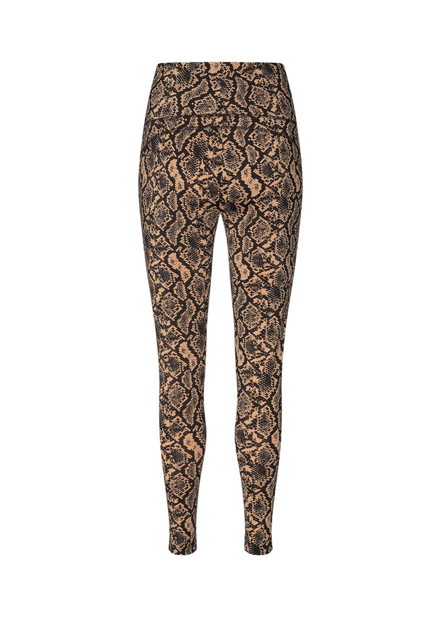Soyaconcept Pablo5 Leggings Camel Brun Mønster
