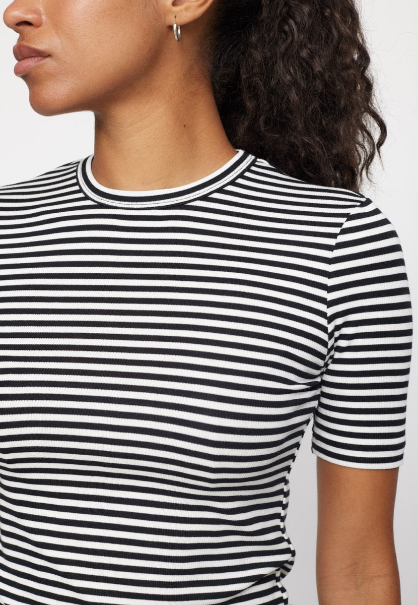 Soft Rebels Fenja Stribet Top Sort