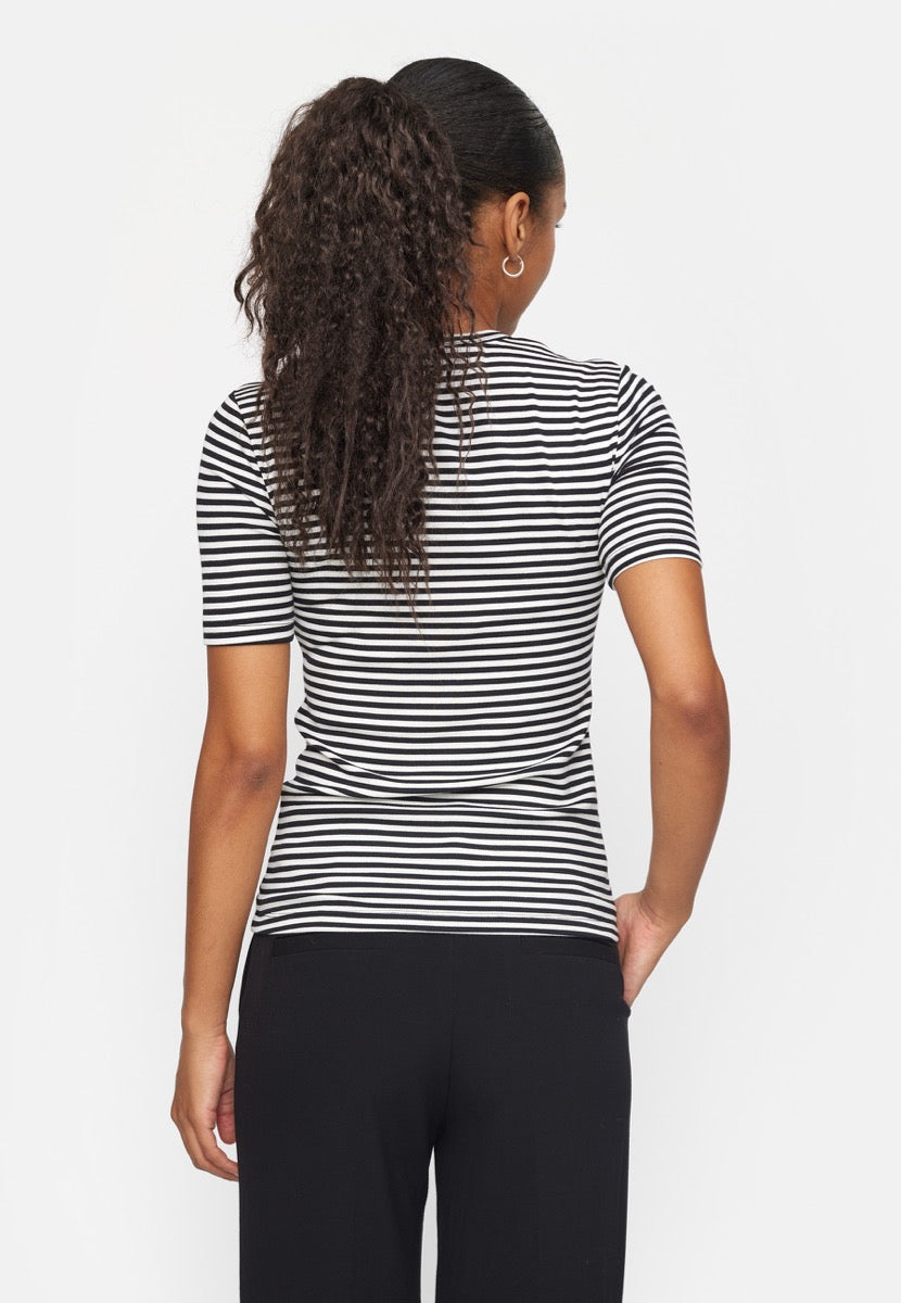 Soft Rebels Fenja Stribet Top Sort