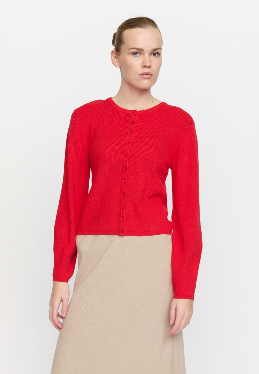 Soft Rebels Mushi Strik Cardigan Racing Rød