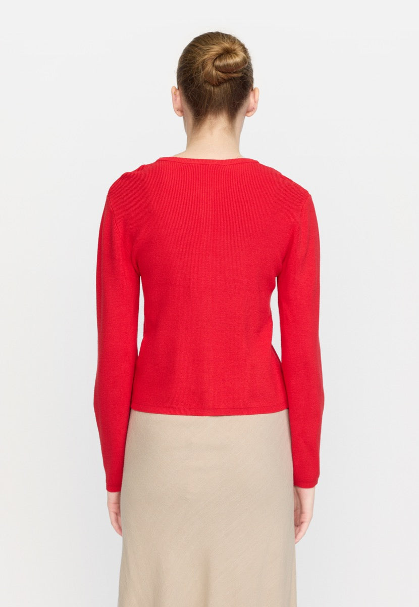 Soft Rebels Mushi Strik Cardigan Racing Rød