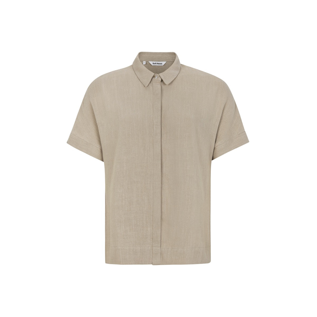 Soft Rebels Samantha Freedom SS Skjorte Crockery Beige