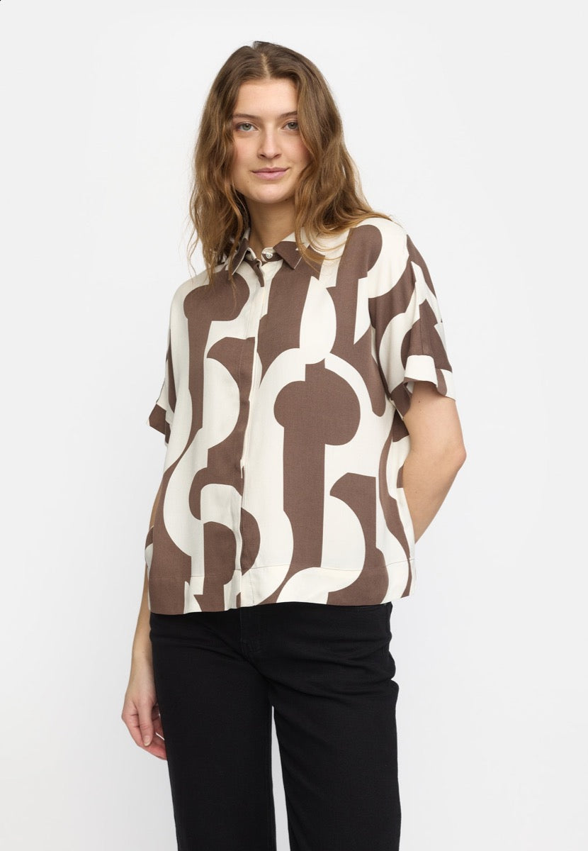 Soft Rebels Ginny Freedom SS Skjorte Earthy Artscape