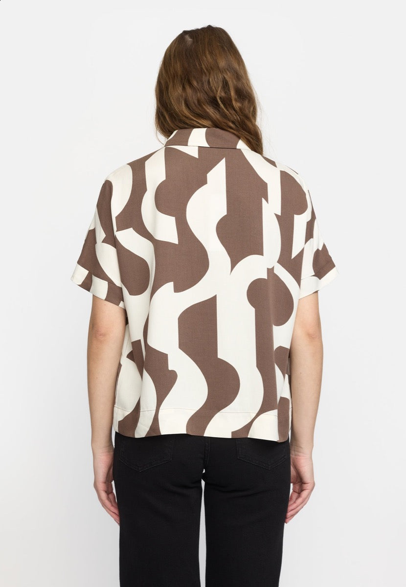 Soft Rebels Ginny Freedom SS Skjorte Earthy Artscape