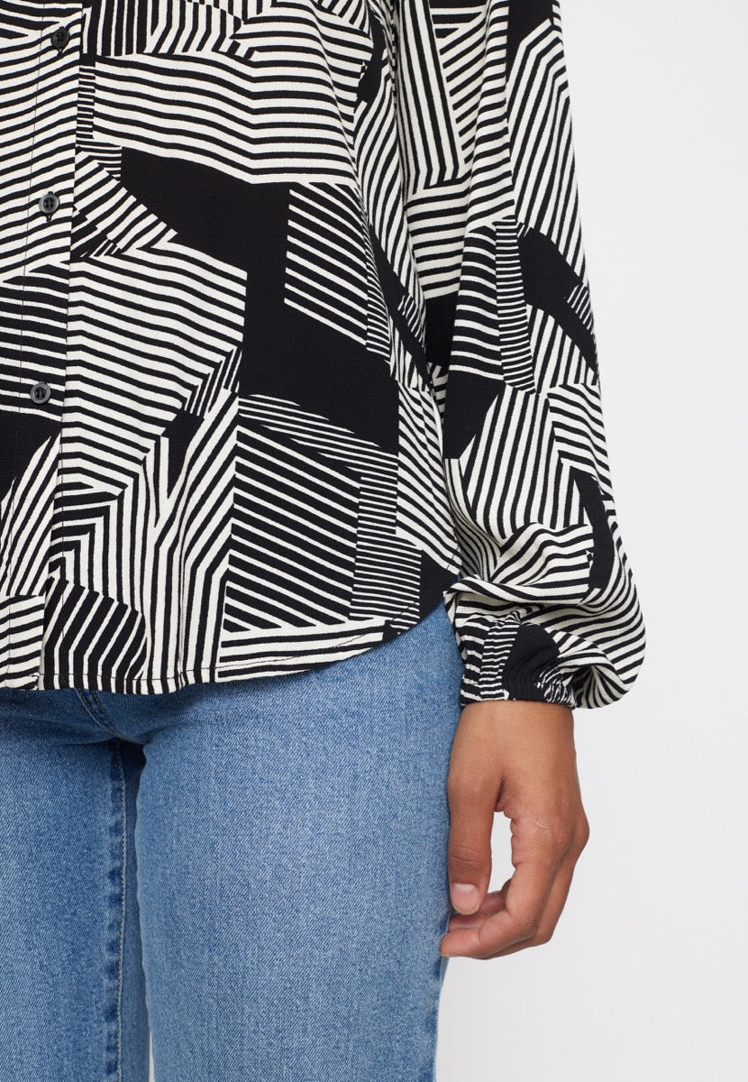 Soft Rebels Anna Skjorte Simpel Geometrisk Sort