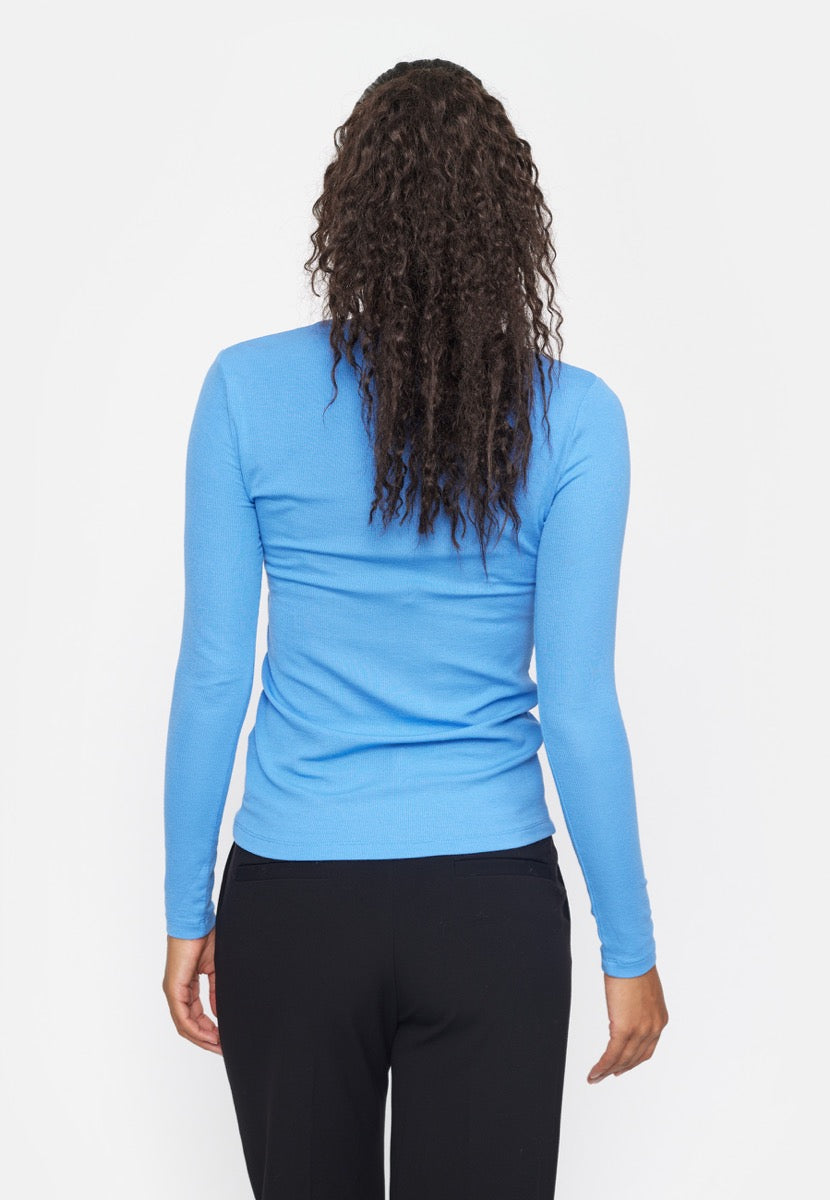 Soft Rebels Fenja O Neck Top Regatta Blå