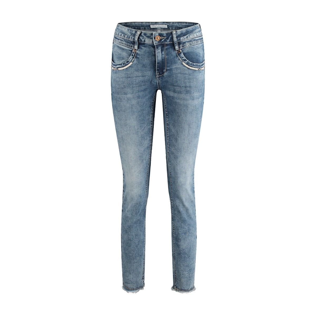 Red Button Sissy Jeans Broderi Blå Denim