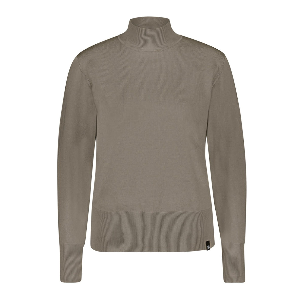 Red Button Turtleneck Khaki Grøn