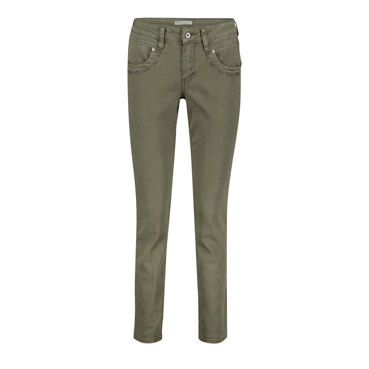 Red Button Sissy Jeans Embrodidery Mørke Grøn