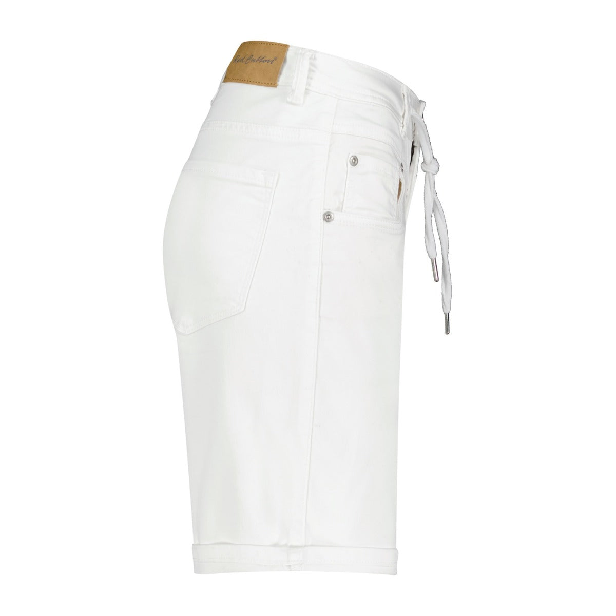 Red Button Relax Shorts Jog Hvid