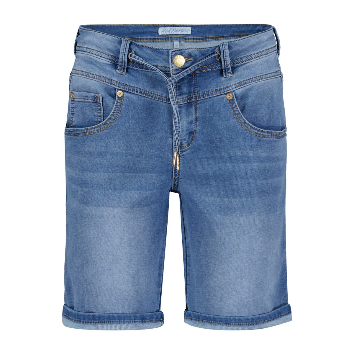 Red Button Relax Shorts Jog Blå Stone Used
