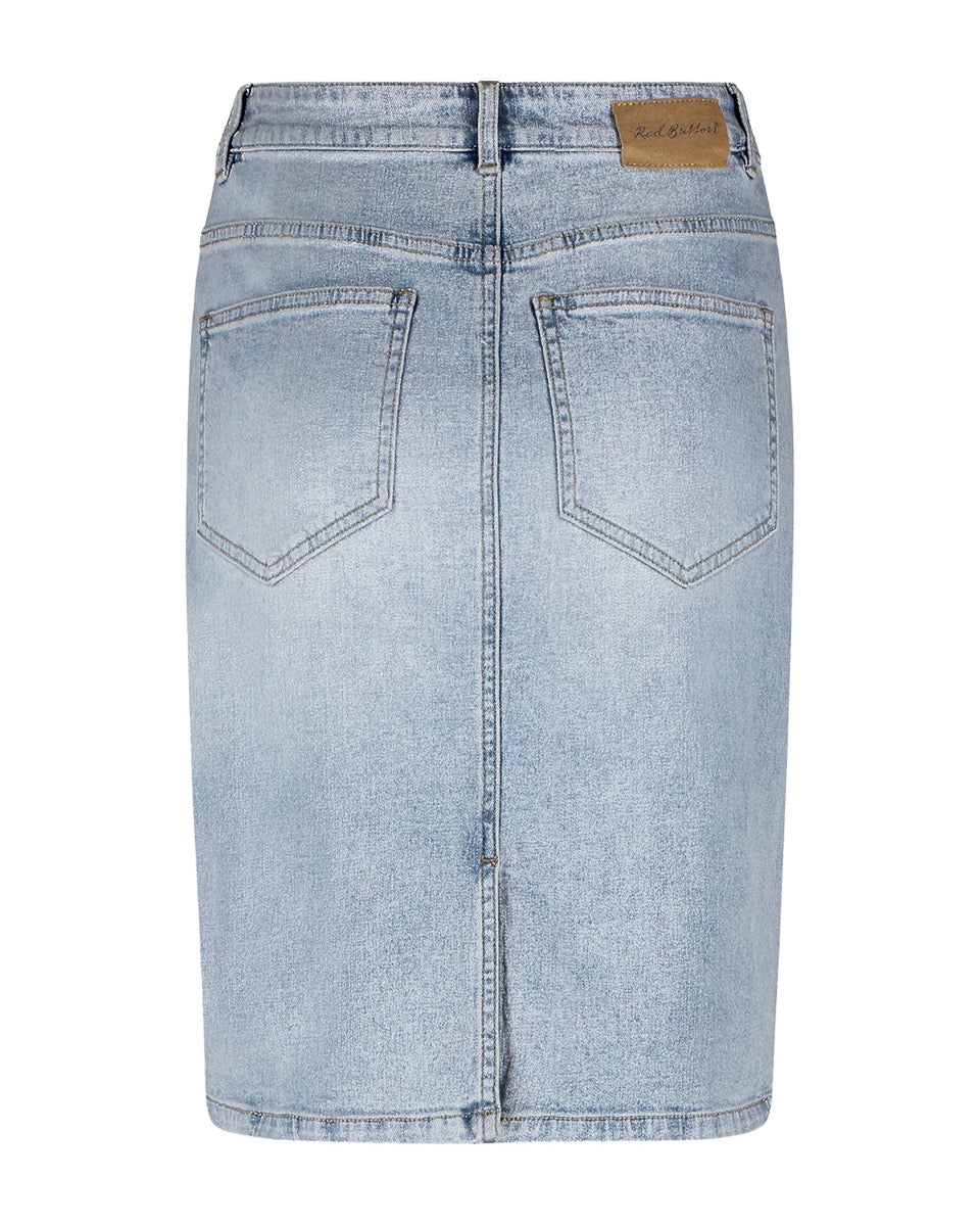 Red Button Sidney Nederdel Curved Frontseam Bleach