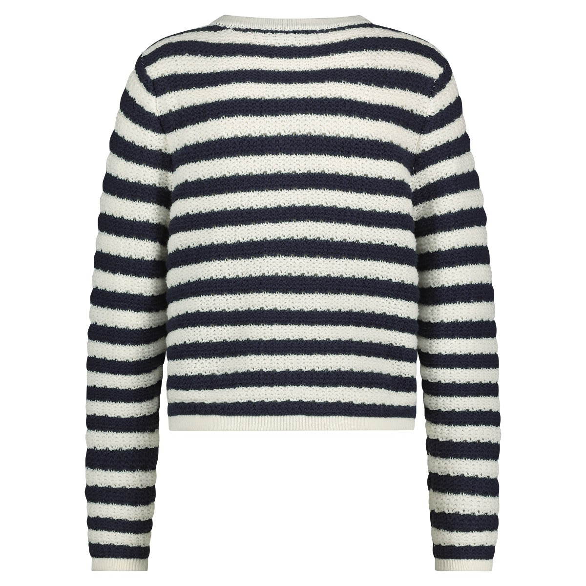 Red Button Danelle Cardigan Stripe Ecru Navy