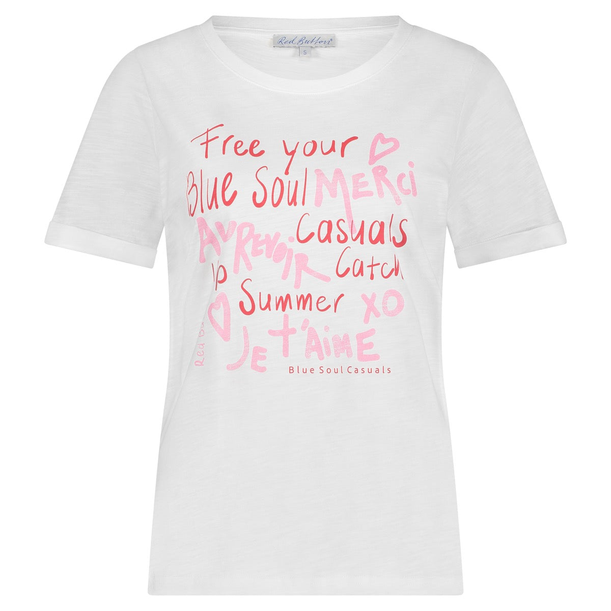 Red Button Temmy T-shirt Graffiti 62cm Rød Pink
