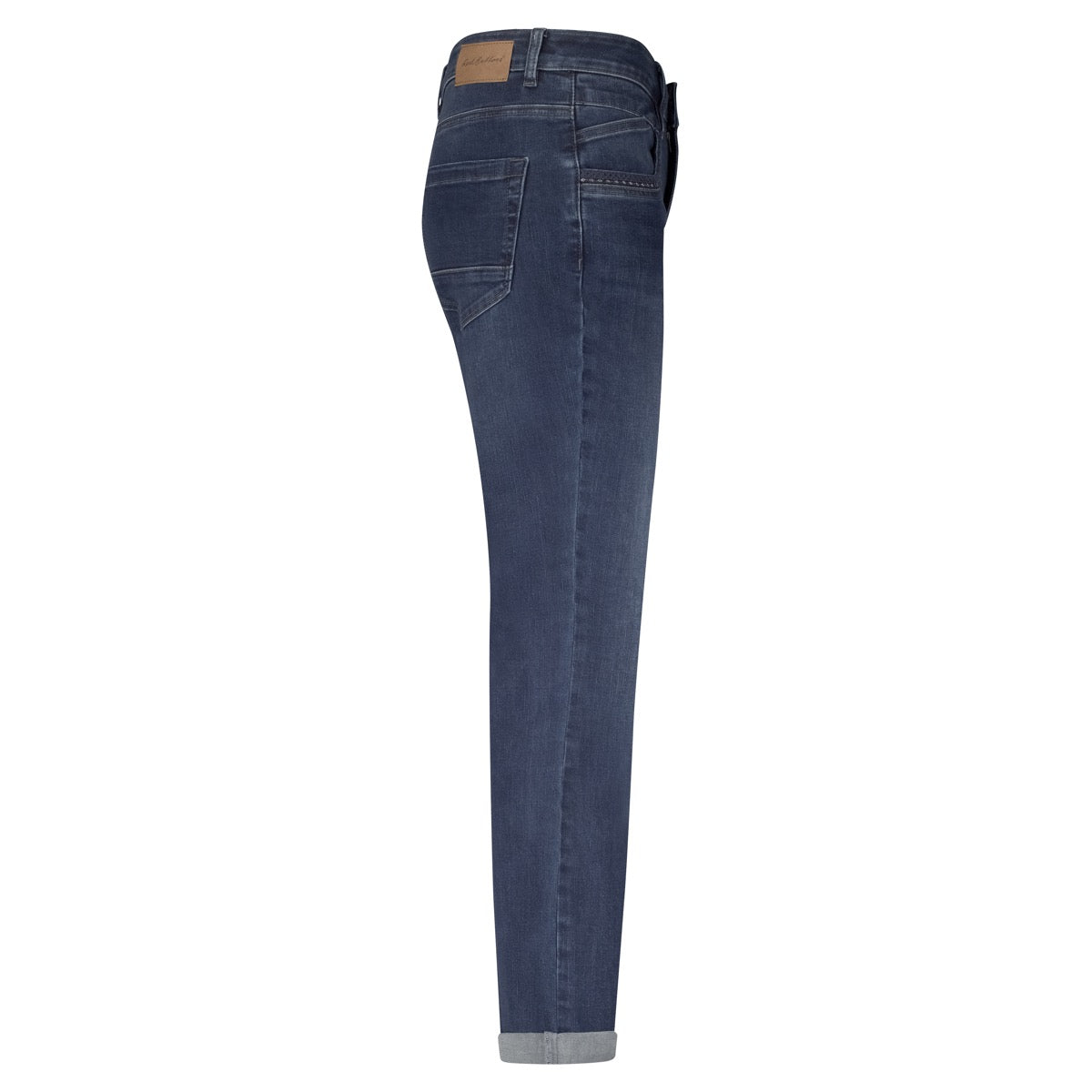 Red Button Kate Jeans Embroidery Dark Stone Used Blå