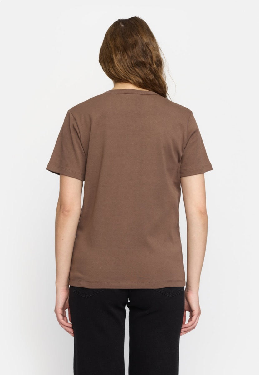Soft Rebels Hella T-shirt GOTS Coffee Quartz