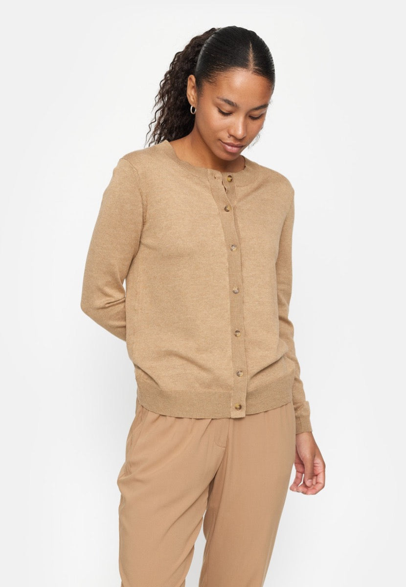 Soft Rebels Marla Strik Cardigan Tigers Eye Sand