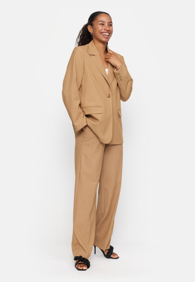 Soft Rebels Vilja Loose Blazer Tigers Eye Sand