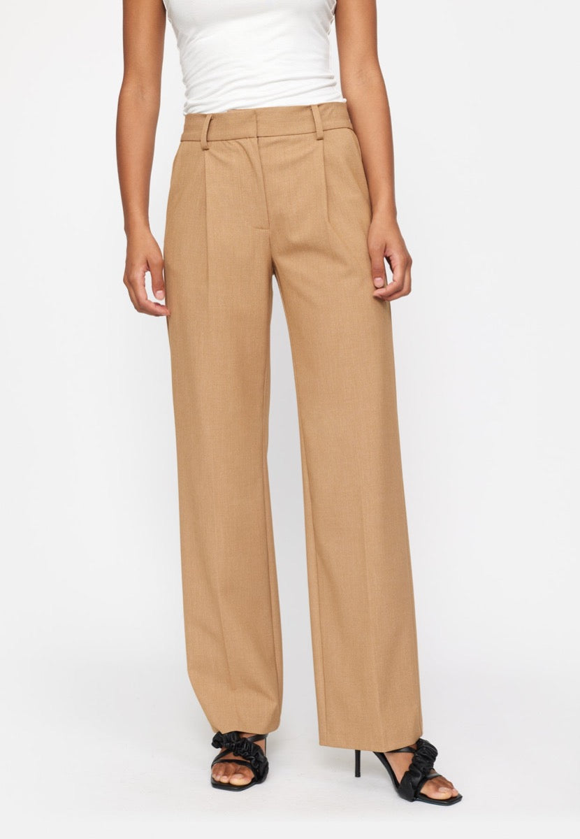 Soft Rebels Vilje Midwaist Løs Buks Tigers Eye Sand