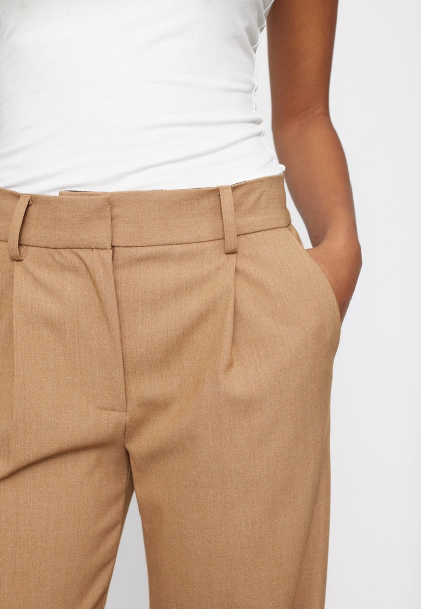 Soft Rebels Vilje Midwaist Løs Buks Tigers Eye Sand
