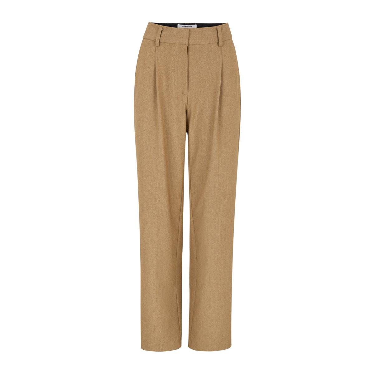 Soft Rebels Vilje Midwaist Løs Buks Tigers Eye Sand