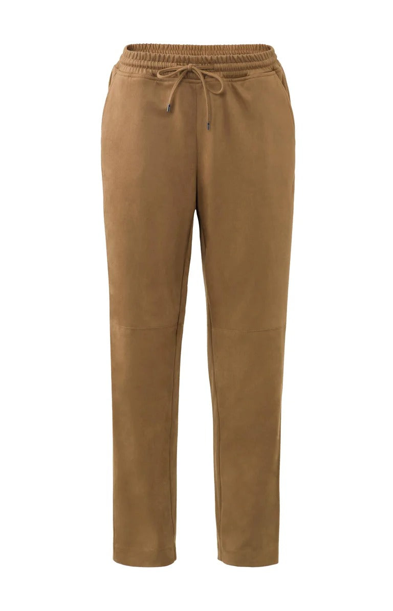 YAYA Suedine Jogging Bukser Indian Tan Sand