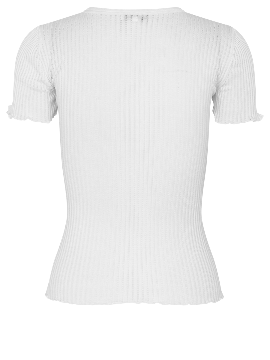Rosemunde Copenhagen Silke Pointelle T-shirt New Hvid