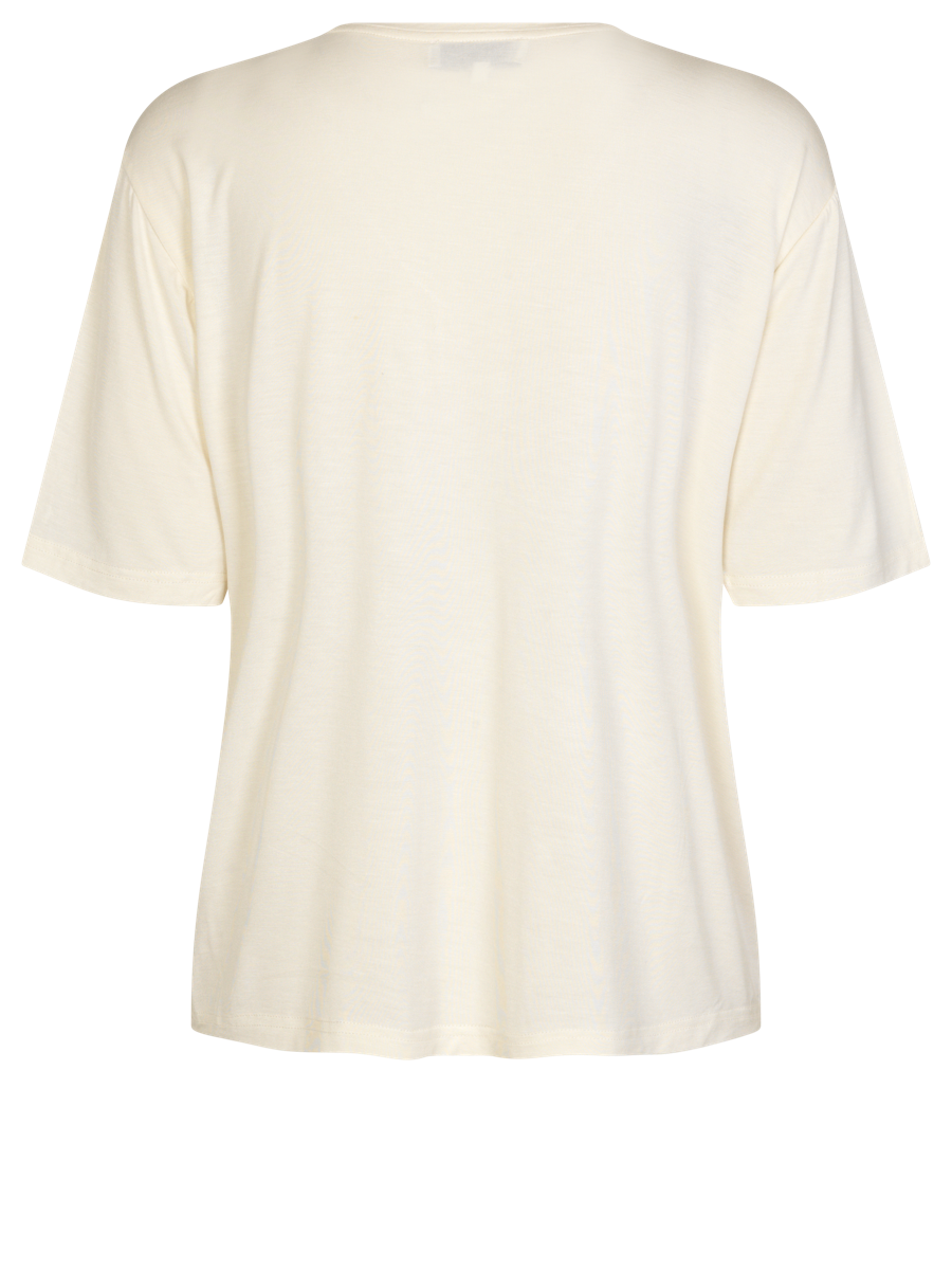 Rosemunde Copenhagen Viscose T-shirt Ivory