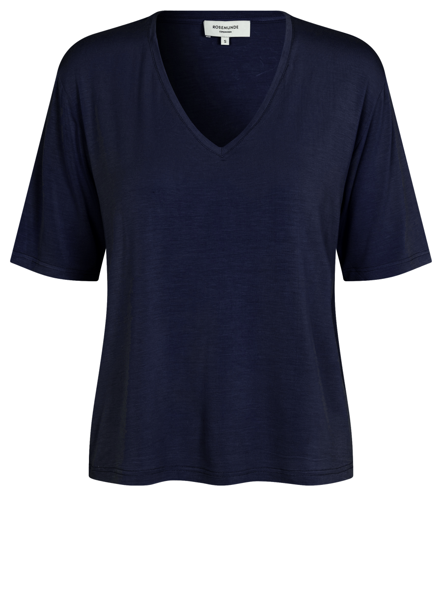 Rosemunde Copenhagen Viscose T-shirt Navy