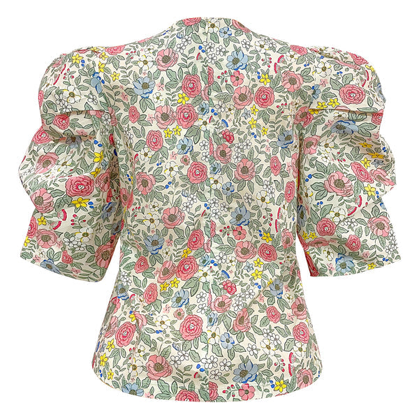 Liberte Winnie Bluse Ivory Floral Lyserød