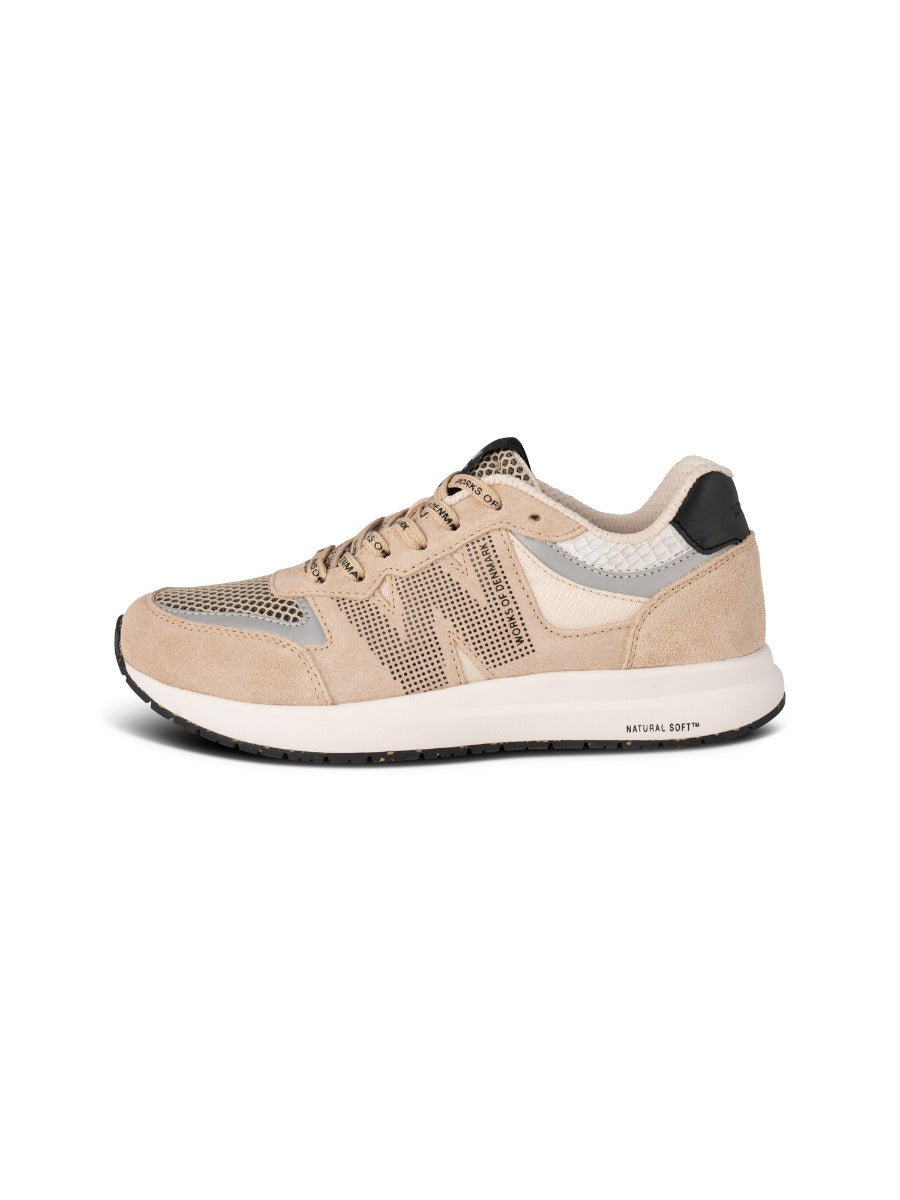 Woden Rigmor Sneak Open Mesh Coffee Cream