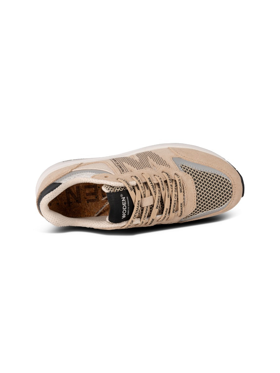 Woden Rigmor Sneak Open Mesh Coffee Cream