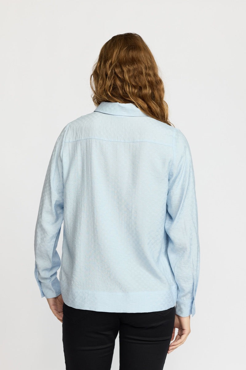 2 Biz Edvian Bluse Light Blå