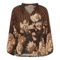Marta Du Chateau Octavia Skjorte Blomster Marrone Brun