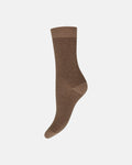 DECOY Ankelsok Fine Knit Stribet Brun