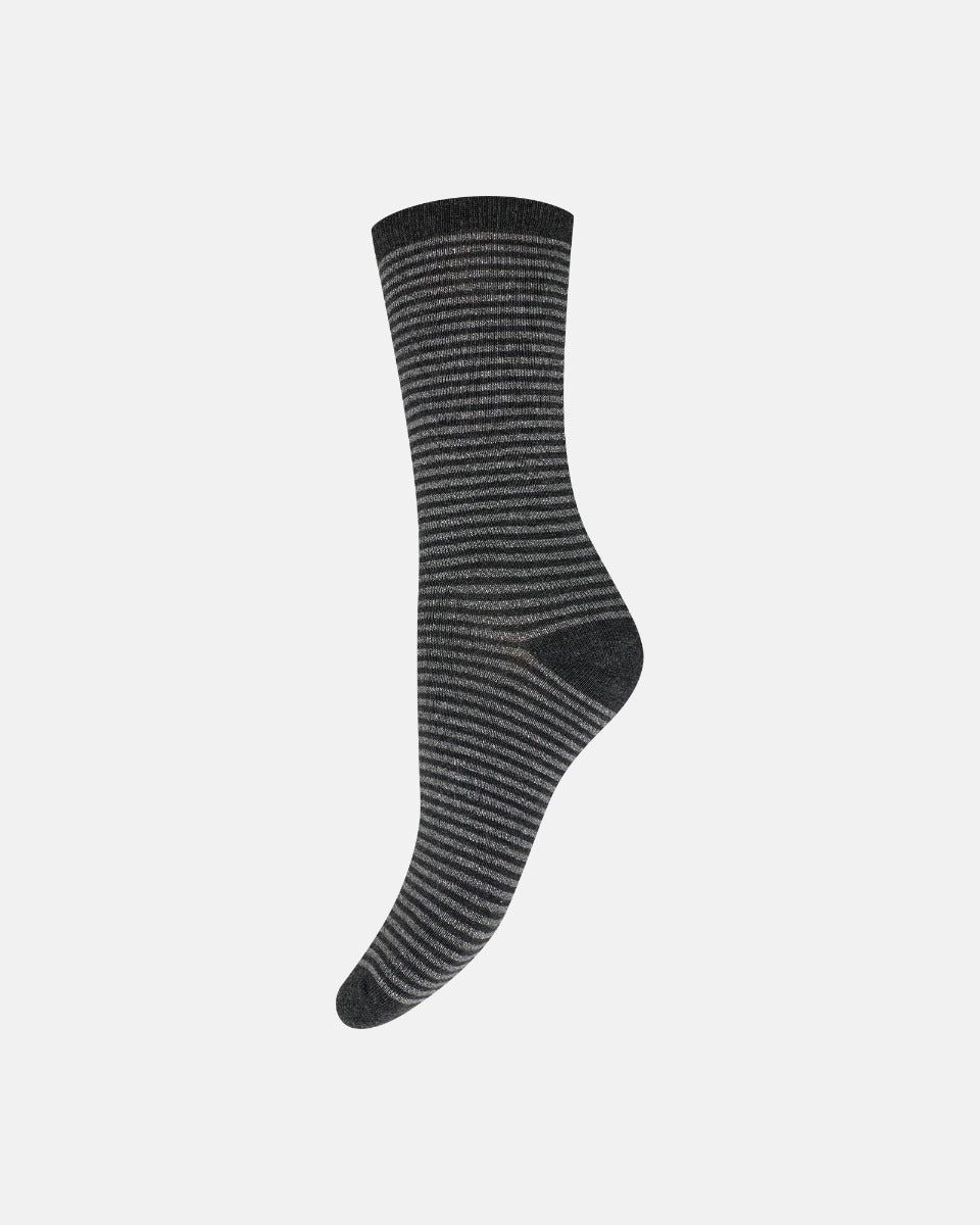 DECOY Ankel Strømper Bambus 3 pack Strib Brun Sort
