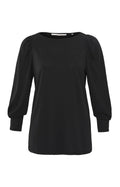 YAYA Top m 7/8 puff Ørmer Anthracite Grå