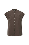 YAYA Bluse m knapper Chocolate Martini Brun