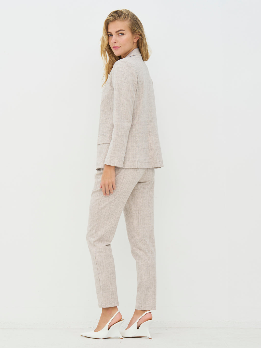 Nü Denmark Commy Blazer Bone Mix Grå