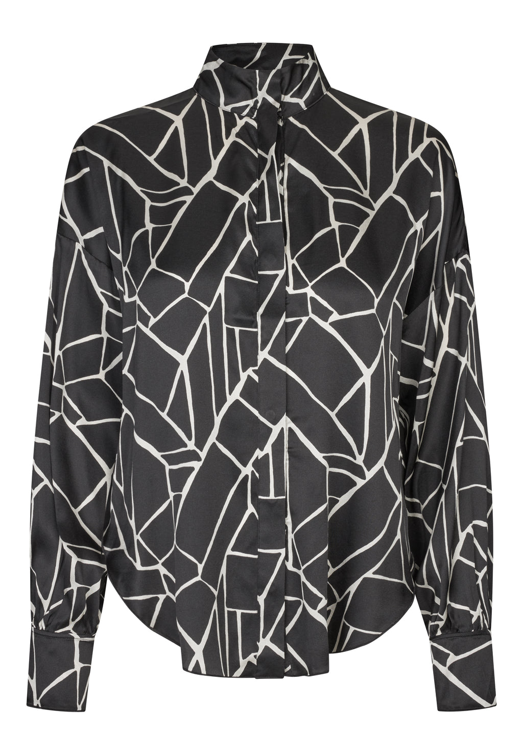 Dea Kudibal ELKA Skjorte w Cuffs Jitto Sort Hvid