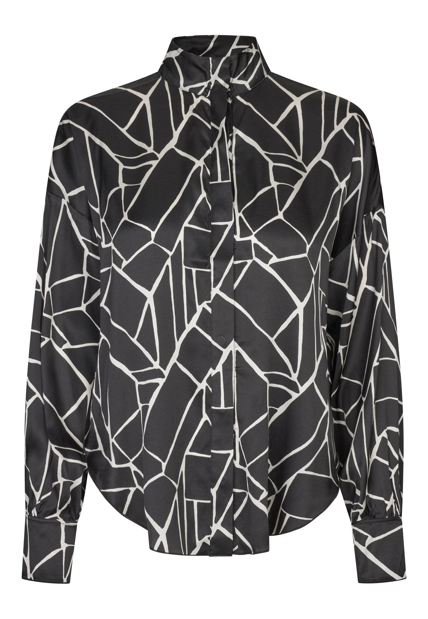 Dea Kudibal ELKA Skjorte w Cuffs Jitto Sort Hvid