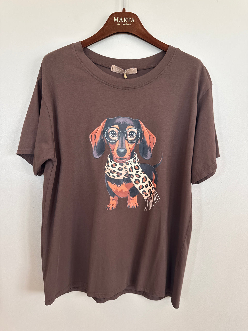 Marta Du Chateau Inge T Shirt Gravhund Chocolate