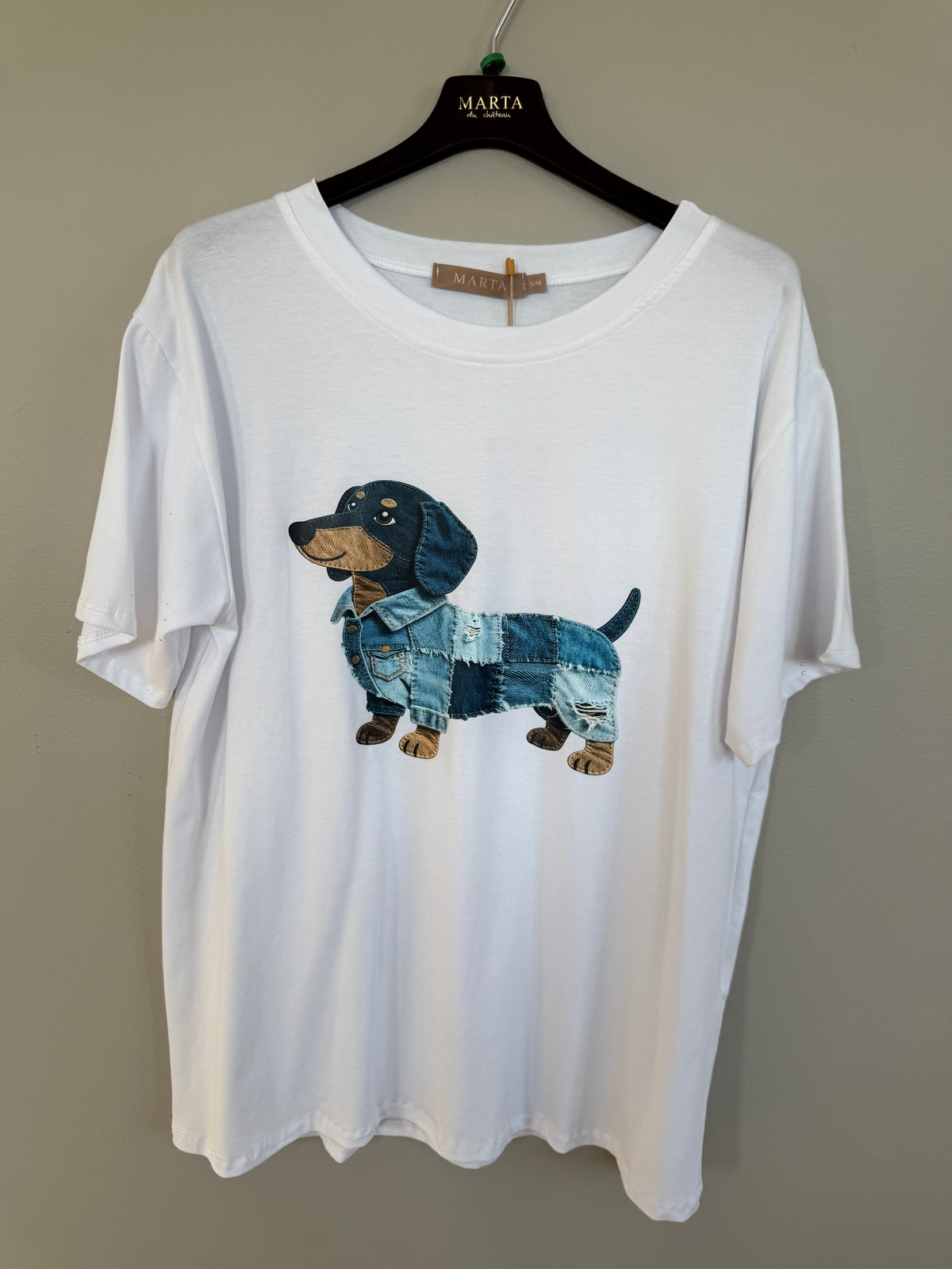 Marta Du Chateau Inge T Shirt Gravhund Hvid